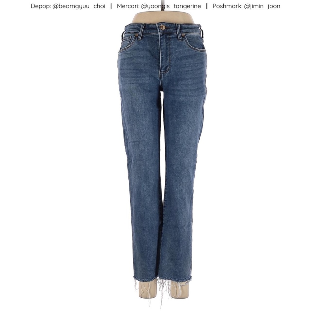High rise straight jeans